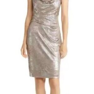 Elegant Champagne Cheetah print Dress